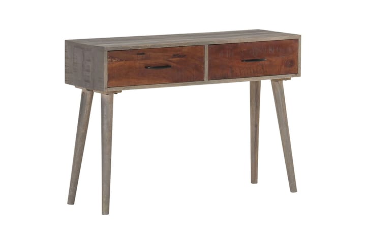 beBasic Konsolipöytä harmaa 110x35x75 cm täysi karkea mangopuu - Harmaa - Konsolipöytä - Eteispöytä