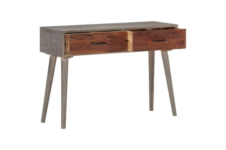 beBasic Konsolipöytä harmaa 110x35x75 cm täysi karkea mangopuu - Harmaa - Konsolipöytä - Eteispöytä