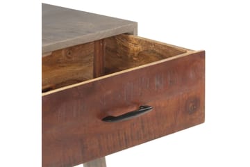 beBasic Konsolipöytä harmaa 110x35x75 cm täysi karkea mangopuu - Harmaa - Huonekalut - Pöytä & ruokailuryhmä - Apupöytä & sivupöytä - Konsolipöytä