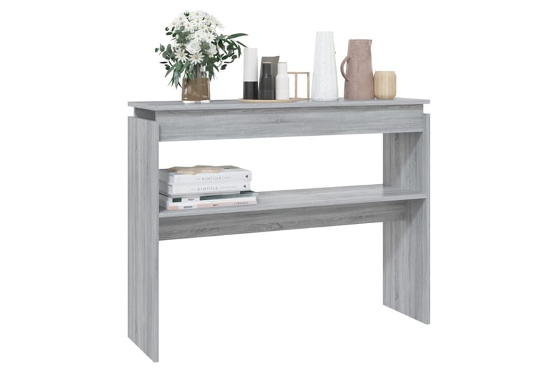 beBasic Konsolipöytä harmaa Sonoma 102x30x80 cm tekninen puu - Harmaa - Huonekalut - Pöytä & ruokailuryhmä - Apupöytä & sivupöytä - Konsolipöytä