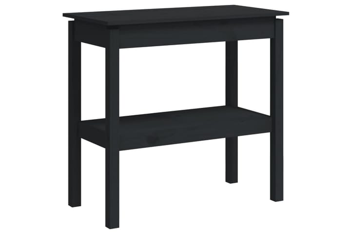 beBasic Konsolipöytä musta 80x40x75 cm täysi mänty - Musta - Konsolipöytä - Eteispöytä