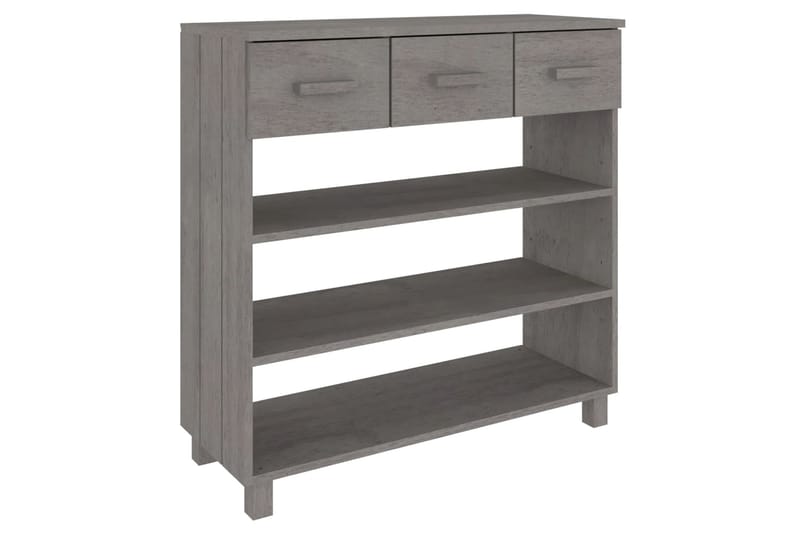 beBasic Konsolipöytä vaaleanharmaa 90x35x90 cm täysi mänty - Harmaa - Huonekalut - Pöytä & ruokailuryhmä - Apupöytä & sivupöytä - Konsolipöytä