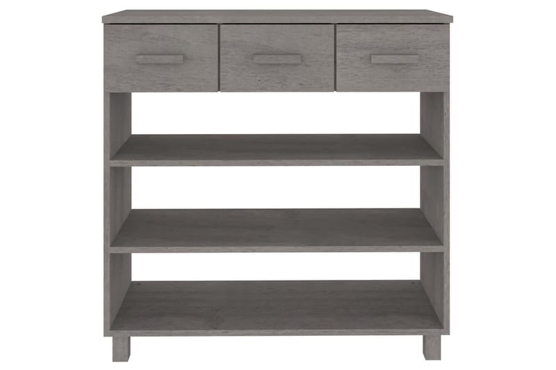 beBasic Konsolipöytä vaaleanharmaa 90x35x90 cm täysi mänty - Harmaa - Huonekalut - Pöytä & ruokailuryhmä - Apupöytä & sivupöytä - Konsolipöytä