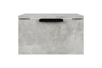 beBasic Seinäkiinnitettävä yöpöytä betoninharmaa 34x30x20 cm - Harmaa - Huonekalut - Pöytä & ruokailuryhmä - Apupöytä & sivupöytä - Yöpöytä
