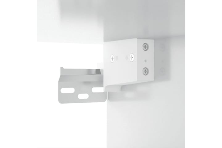 beBasic Seinäkiinnitettävä yöpöytä korkeakiilto valkoinen 34x30x20 cm - Valkoinen - Yöpöytä