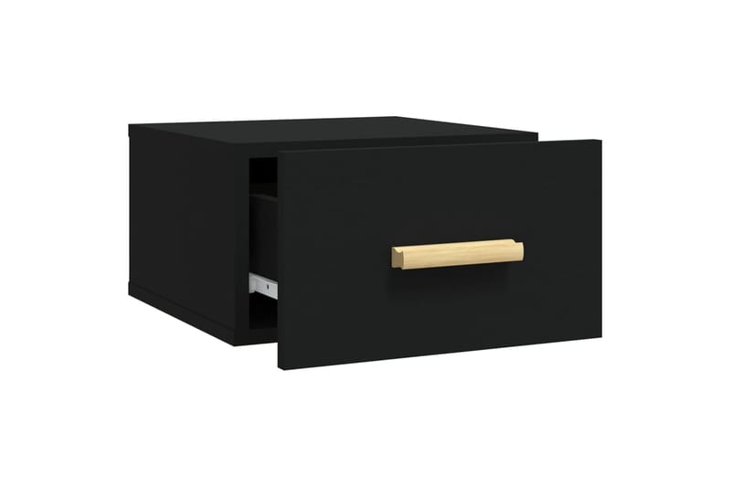 beBasic Seinäkiinnitettävä yöpöytä musta 35x35x20 cm - Musta - Huonekalut - Pöytä & ruokailuryhmä - Apupöytä & sivupöytä - Yöpöytä