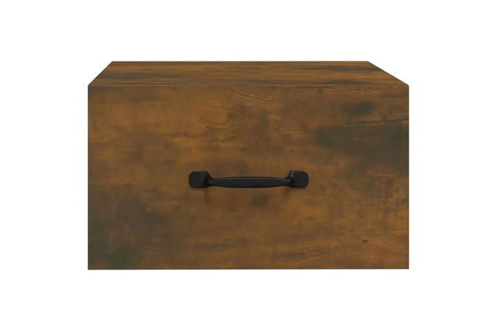 beBasic Seinäkiinnitettävä yöpöytä savutammi 35x35x20 cm - Ruskea - Yöpöytä