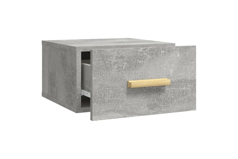 beBasic Seinäkiinnitettävät yöpöydät 2 kpl betoninharmaa 35x35x20 cm - Harmaa - Huonekalut - Pöytä & ruokailuryhmä - Apupöytä & sivupöytä - Yöpöytä