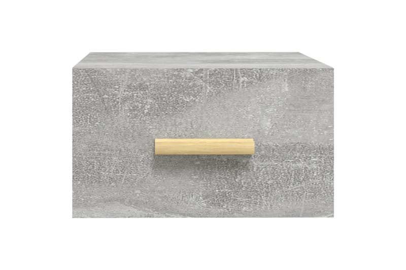 beBasic Seinäkiinnitettävät yöpöydät 2 kpl betoninharmaa 35x35x20 cm - Harmaa - Huonekalut - Pöytä & ruokailuryhmä - Apupöytä & sivupöytä - Yöpöytä