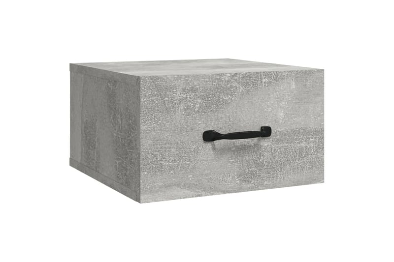 beBasic Seinäkiinnitettävät yöpöydät 2 kpl betoninharmaa 35x35x20 cm - Harmaa - Huonekalut - Pöytä & ruokailuryhmä - Apupöytä & sivupöytä - Yöpöytä