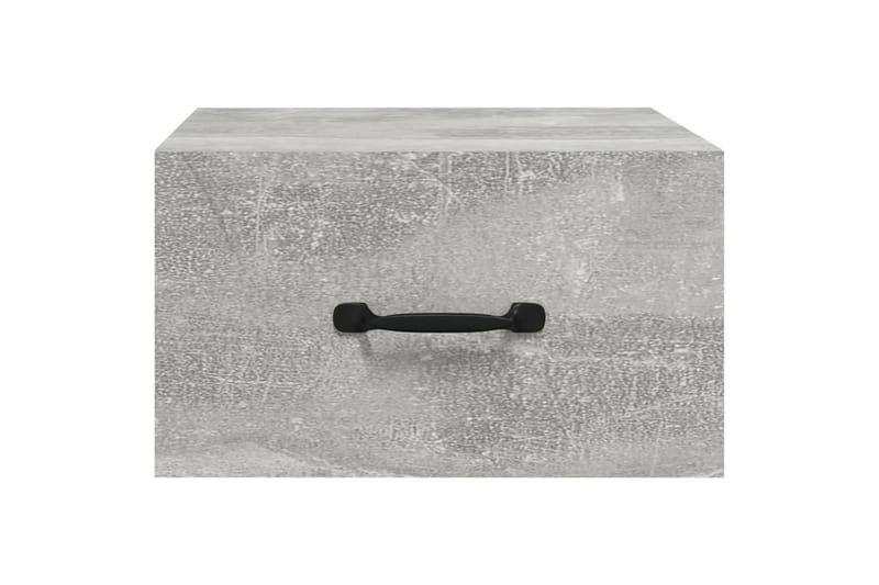 beBasic Seinäkiinnitettävät yöpöydät 2 kpl betoninharmaa 35x35x20 cm - Harmaa - Huonekalut - Pöytä & ruokailuryhmä - Apupöytä & sivupöytä - Yöpöytä