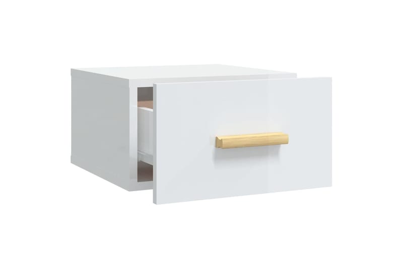 beBasic Seinäkiinnitettävät yöpöydät 2 kpl korkeak. valk. 35x35x20 cm - Valkoinen - Huonekalut - Pöytä & ruokailuryhmä - Apupöytä & sivupöytä - Yöpöytä