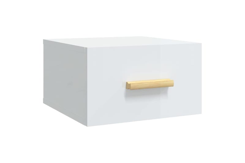 beBasic Seinäkiinnitettävät yöpöydät 2 kpl korkeak. valk. 35x35x20 cm - Valkoinen - Huonekalut - Pöytä & ruokailuryhmä - Apupöytä & sivupöytä - Yöpöytä