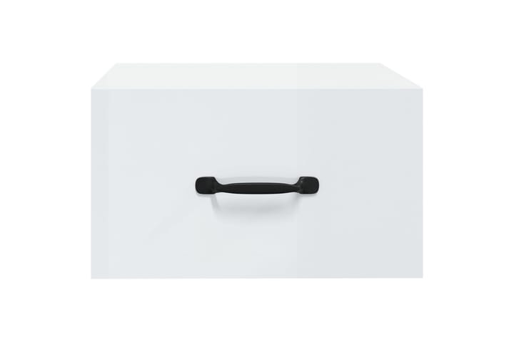 beBasic Seinäkiinnitettävät yöpöydät 2 kpl korkeak. valk. 35x35x20 cm - Valkoinen - Yöpöytä
