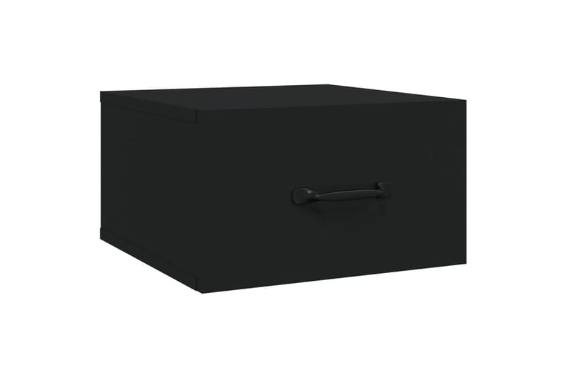 beBasic Seinäkiinnitettävät yöpöydät 2 kpl musta 35x35x20 cm - Musta - Huonekalut - Pöytä & ruokailuryhmä - Apupöytä & sivupöytä - Yöpöytä