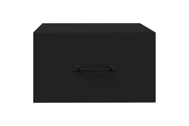 beBasic Seinäkiinnitettävät yöpöydät 2 kpl musta 35x35x20 cm - Musta - Huonekalut - Pöytä & ruokailuryhmä - Apupöytä & sivupöytä - Yöpöytä