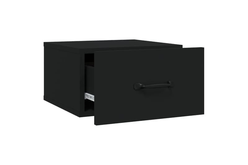 beBasic Seinäkiinnitettävät yöpöydät 2 kpl musta 35x35x20 cm - Musta - Huonekalut - Pöytä & ruokailuryhmä - Apupöytä & sivupöytä - Yöpöytä
