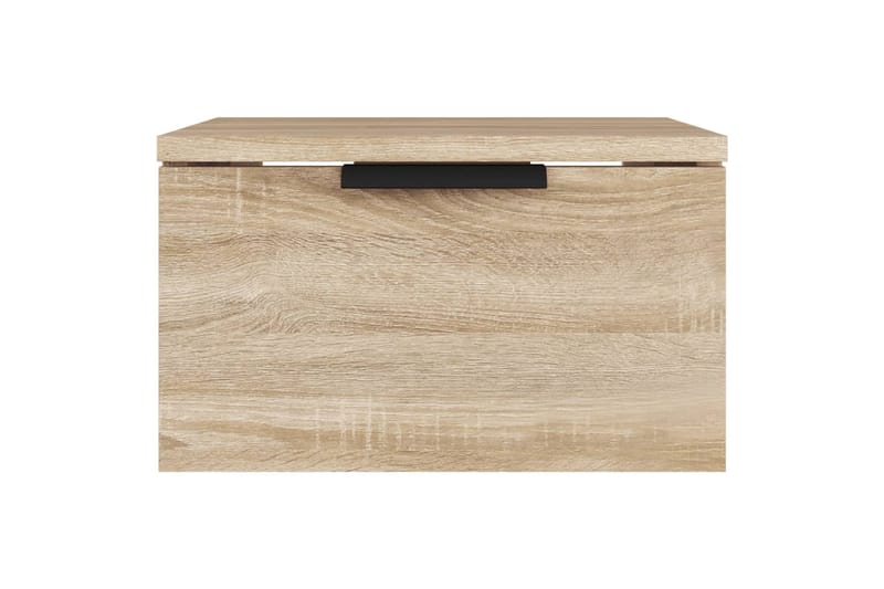 beBasic Seinäkiinnitettävät yöpöydät 2 kpl Sonoma-tammi 34x30x20 cm - Ruskea - Huonekalut - Pöytä & ruokailuryhmä - Apupöytä & sivupöytä - Yöpöytä