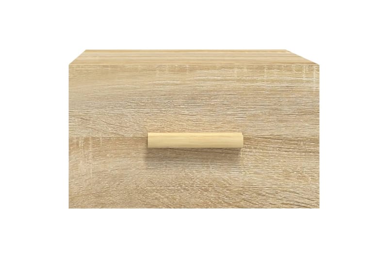 beBasic Seinäkiinnitettävät yöpöydät 2 kpl Sonoma-tammi 35x35x20 cm - Ruskea - Huonekalut - Pöytä & ruokailuryhmä - Apupöytä & sivupöytä - Yöpöytä