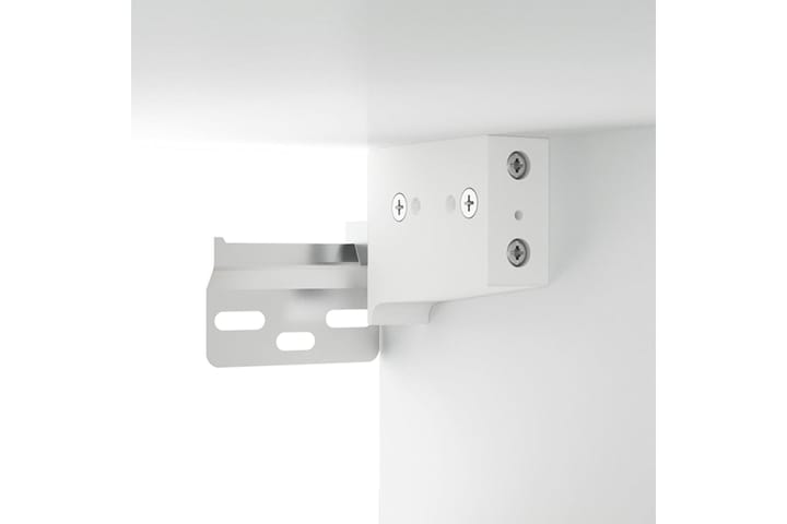 beBasic Seinäkiinnitettävät yöpöydät 2 kpl valkoinen 34x30x20 cm - Valkoinen - Yöpöytä