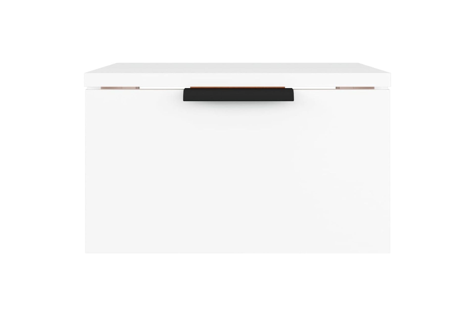 beBasic Seinäkiinnitettävät yöpöydät 2 kpl valkoinen 34x30x20 cm - Valkoinen - Huonekalut - Pöytä & ruokailuryhmä - Apupöytä & sivupöytä - Yöpöytä