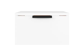 beBasic Seinäkiinnitettävät yöpöydät 2 kpl valkoinen 34x30x20 cm - Valkoinen - Huonekalut - Pöytä & ruokailuryhmä - Apupöytä & sivupöytä - Yöpöytä