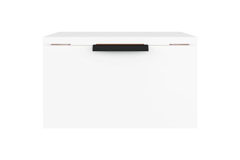 beBasic Seinäkiinnitettävät yöpöydät 2 kpl valkoinen 34x30x20 cm - Valkoinen - Huonekalut - Pöytä & ruokailuryhmä - Apupöytä & sivupöytä - Yöpöytä