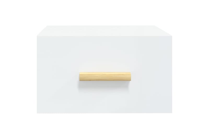 beBasic Seinäkiinnitettävät yöpöydät 2 kpl valkoinen 35x35x20 cm - Valkoinen - Huonekalut - Pöytä & ruokailuryhmä - Apupöytä & sivupöytä - Yöpöytä