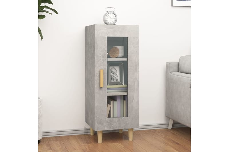 beBasic Senkki betoninharmaa 34,5x34x90 cm tekninen puu - Harmaa - Huonekalut - Pöytä & ruokailuryhmä - Apupöytä & sivupöytä - Lamppupöytä