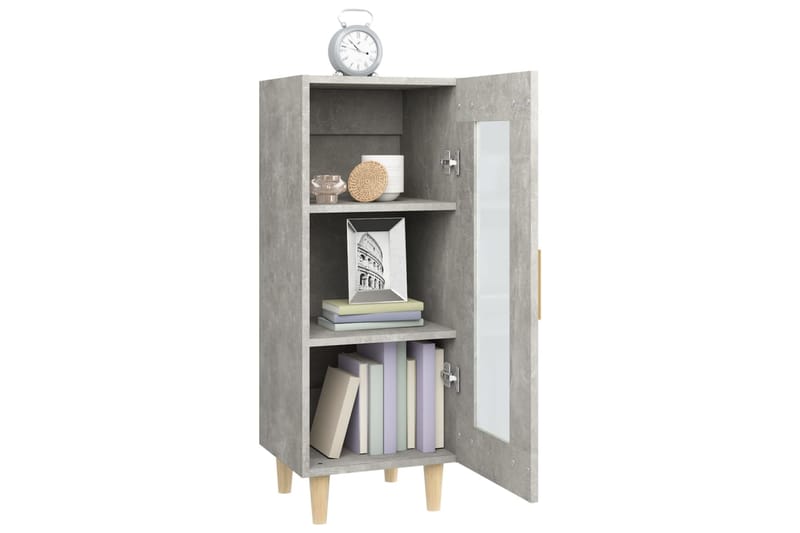 beBasic Senkki betoninharmaa 34,5x34x90 cm tekninen puu - Harmaa - Huonekalut - Pöytä & ruokailuryhmä - Apupöytä & sivupöytä - Lamppupöytä