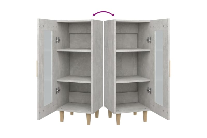 beBasic Senkki betoninharmaa 34,5x34x90 cm tekninen puu - Harmaa - Huonekalut - Pöytä & ruokailuryhmä - Apupöytä & sivupöytä - Lamppupöytä