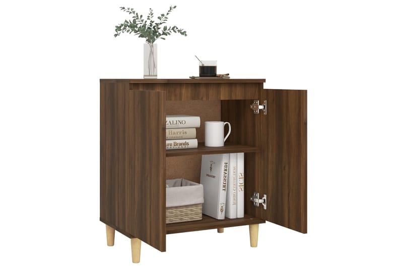 beBasic Senkki ruskea tammi 60x35x70 cm tekninen puu - Ruskea - Huonekalut - Pöytä & ruokailuryhmä - Apupöytä & sivupöytä - Lamppupöytä