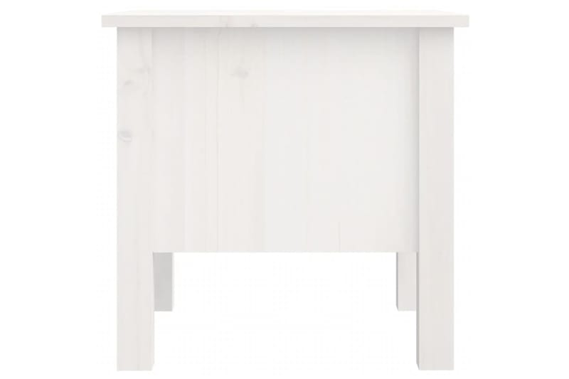 beBasic Sivupöytä valkoinen 40x40x39 cm täysi mänty - Valkoinen - Huonekalut - Pöytä & ruokailuryhmä - Apupöytä & sivupöytä - Lamppupöytä
