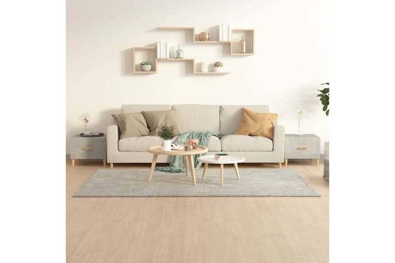 beBasic Sohvapöydät 2 kpl betoninharmaa 50x50x40 cm tekninen puu - Harmaa - Huonekalut - Pöytä & ruokailuryhmä - Apupöytä & sivupöytä - Lamppupöytä