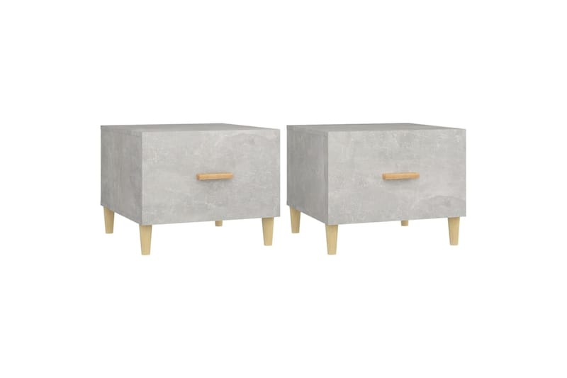 beBasic Sohvapöydät 2 kpl betoninharmaa 50x50x40 cm tekninen puu - Harmaa - Huonekalut - Pöytä & ruokailuryhmä - Apupöytä & sivupöytä - Lamppupöytä