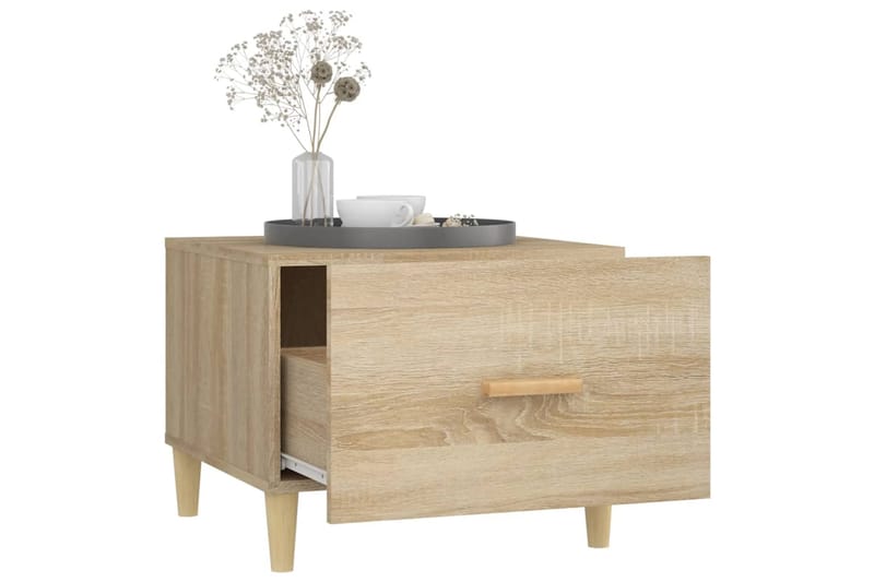 beBasic Sohvapöydät 2 kpl Sonoma-tammi 50x50x40 cm tekninen puu - Ruskea - Huonekalut - Pöytä & ruokailuryhmä - Apupöytä & sivupöytä - Lamppupöytä