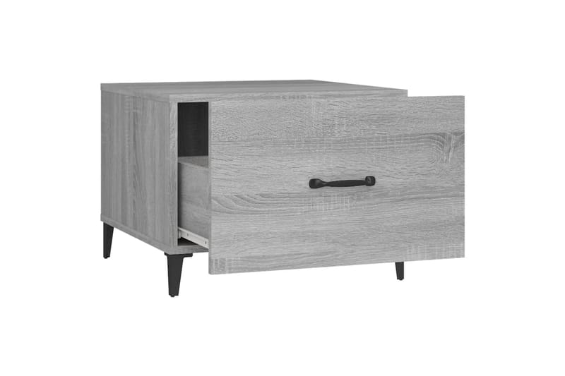 beBasic Sohvapöydät metallijaloilla 2 kpl harmaa Sonoma 50x50x40 cm - Harmaa - Huonekalut - Pöytä & ruokailuryhmä - Apupöytä & sivupöytä - Lamppupöytä