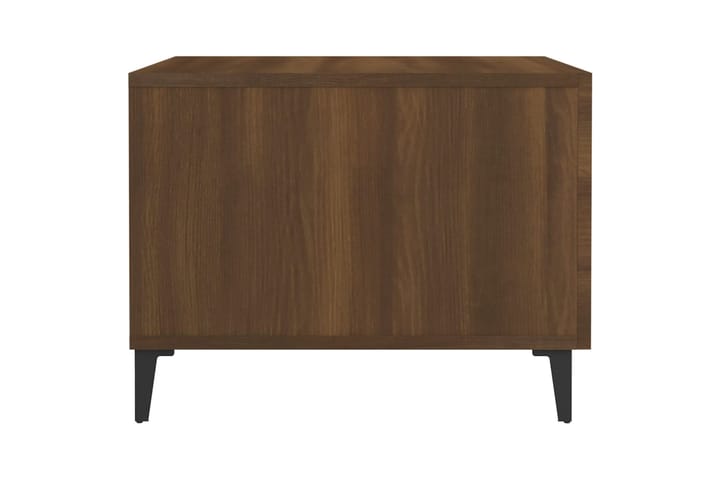 beBasic Sohvapöydät metallijaloilla 2 kpl ruskea tammi 50x50x40 cm - Ruskea - Lamppupöytä - Tarjotinpöytä & pikkupöytä
