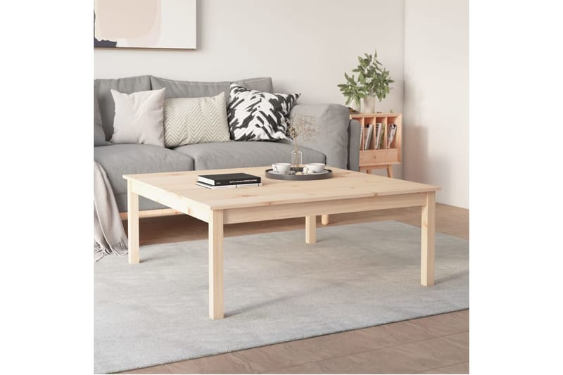 beBasic Sohvapöytä 100x100x40 cm täysi mänty - Ruskea - Huonekalut - Pöytä & ruokailuryhmä - Apupöytä & sivupöytä - Lamppupöytä