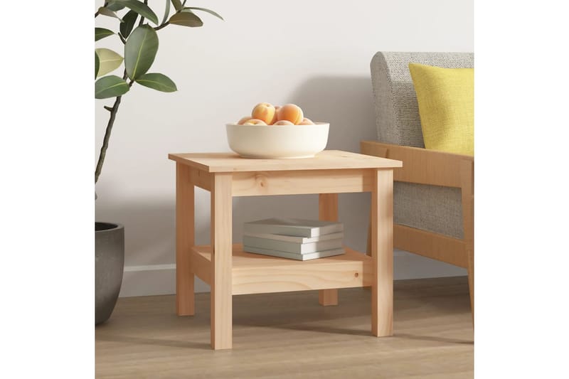 beBasic Sohvapöytä 45x45x40 cm täysi mänty - Ruskea - Huonekalut - Pöytä & ruokailuryhmä - Apupöytä & sivupöytä - Lamppupöytä