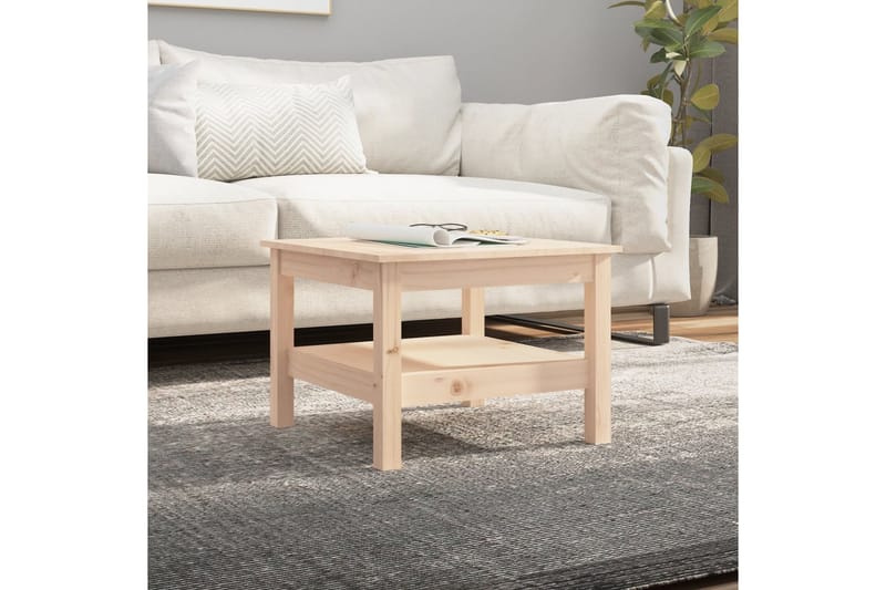 beBasic Sohvapöytä 55x55x40 cm täysi mänty - Ruskea - Huonekalut - Pöytä & ruokailuryhmä - Apupöytä & sivupöytä - Lamppupöytä