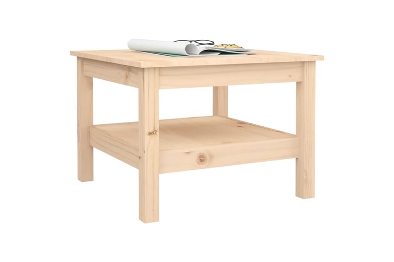 beBasic Sohvapöytä 55x55x40 cm täysi mänty - Ruskea - Huonekalut - Pöytä & ruokailuryhmä - Apupöytä & sivupöytä - Lamppupöytä