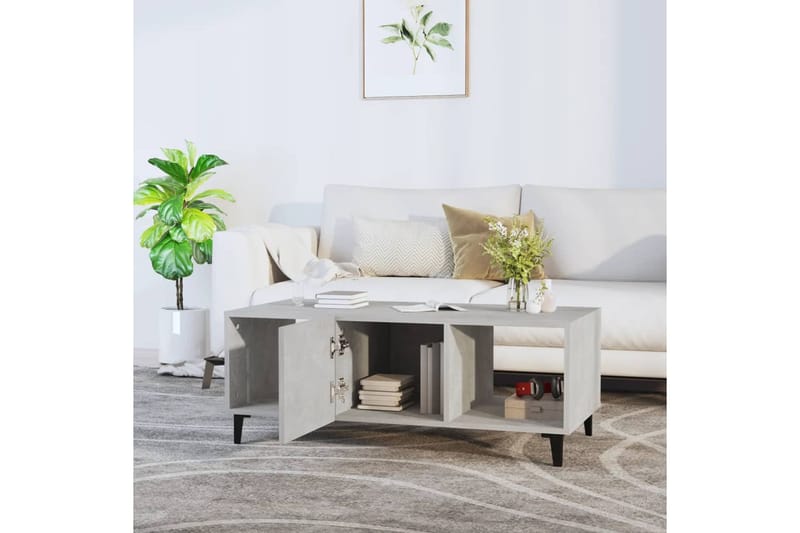 beBasic Sohvapöytä betoninharmaa 102x50x40 cm tekninen puu - Harmaa - Huonekalut - Pöytä & ruokailuryhmä - Apupöytä & sivupöytä - Lamppupöytä