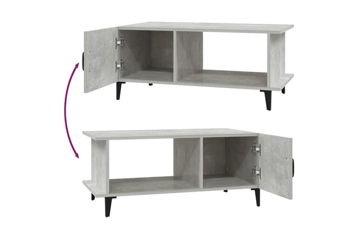 beBasic Sohvapöytä betoninharmaa 90x50x40 cm tekninen puu - Harmaa - Lamppupöytä - Tarjotinpöytä & pikkupöytä