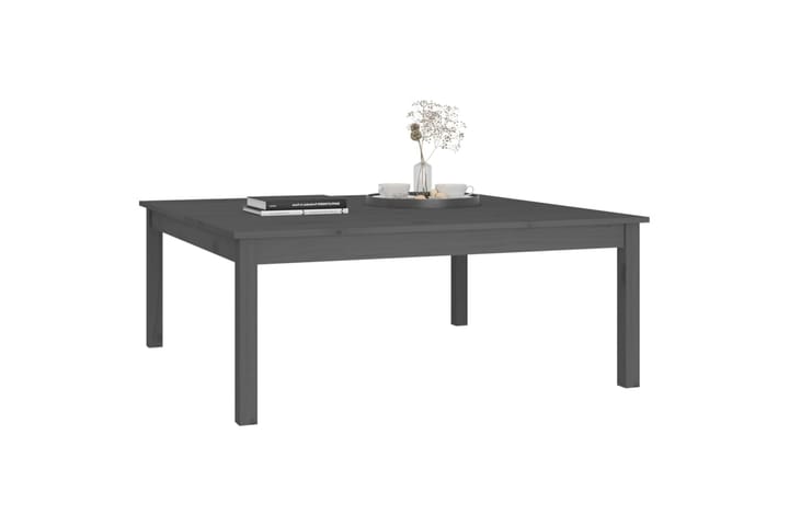 beBasic Sohvapöytä harmaa 100x100x40 cm täysi mänty - Harmaa - Lamppupöytä - Tarjotinpöytä & pikkupöytä