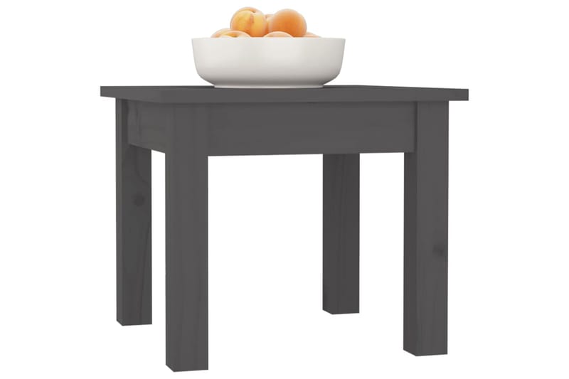 beBasic Sohvapöytä harmaa 35x35x30 cm täysi mänty - Harmaa - Huonekalut - Pöytä & ruokailuryhmä - Apupöytä & sivupöytä - Lamppupöytä