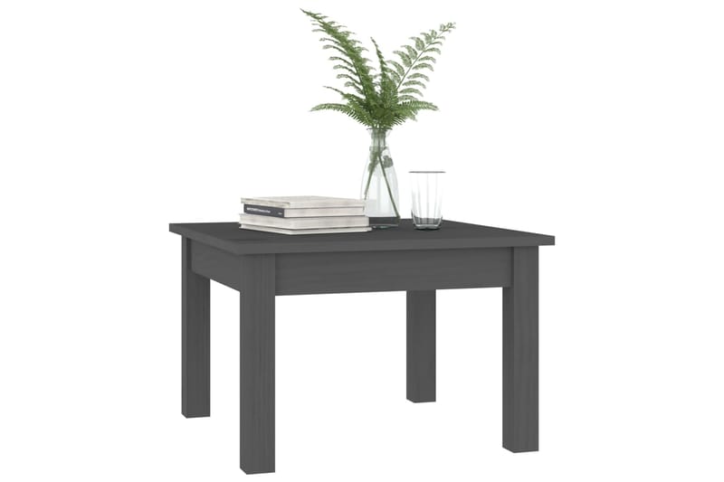 beBasic Sohvapöytä harmaa 45x45x30 cm täysi mänty - Harmaa - Huonekalut - Pöytä & ruokailuryhmä - Apupöytä & sivupöytä - Lamppupöytä