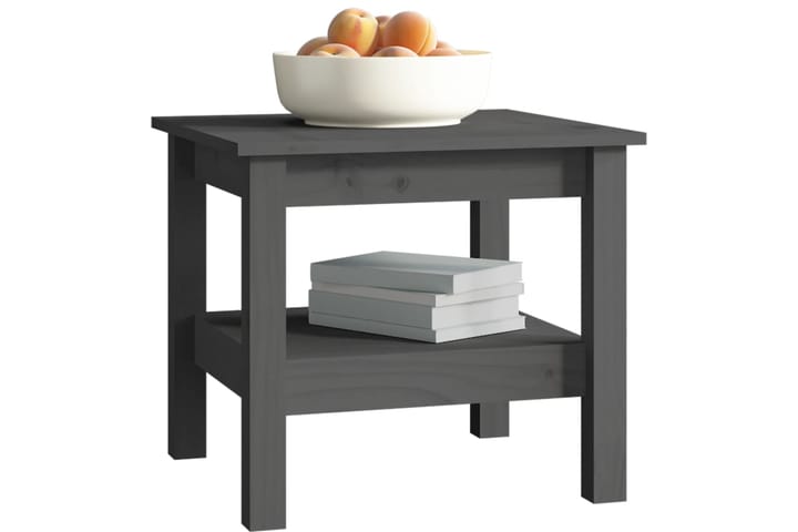 beBasic Sohvapöytä harmaa 45x45x40 cm täysi mänty - Harmaa - Lamppupöytä - Tarjotinpöytä & pikkupöytä
