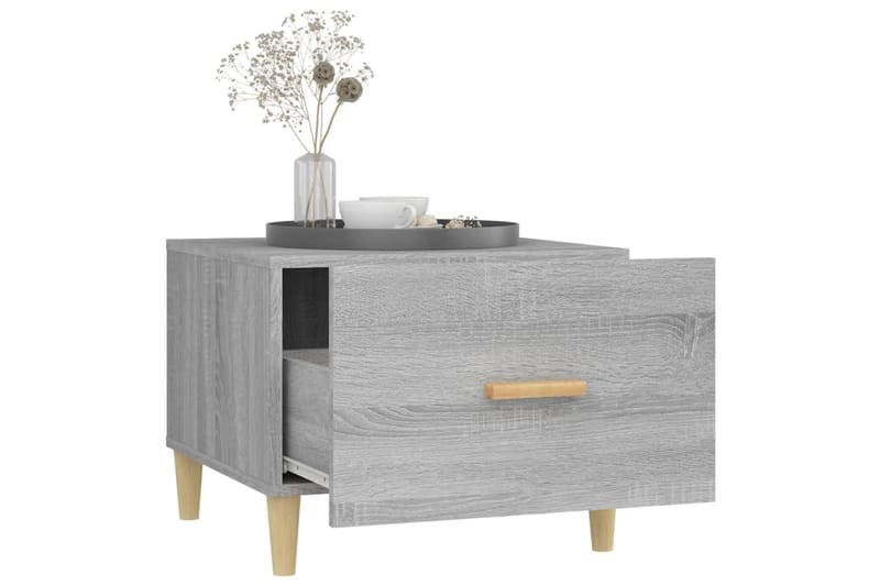 beBasic Sohvapöytä harmaa Sonoma 50x50x40 cm tekninen puu - Harmaa - Huonekalut - Pöytä & ruokailuryhmä - Apupöytä & sivupöytä - Lamppupöytä