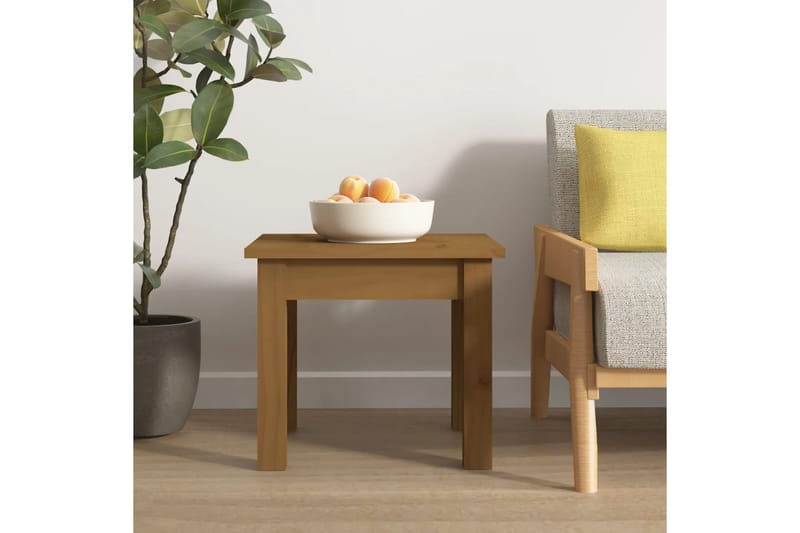 beBasic Sohvapöytä hunajanruskea 35x35x30 cm täysi mänty - Ruskea - Huonekalut - Pöytä & ruokailuryhmä - Apupöytä & sivupöytä - Lamppupöytä